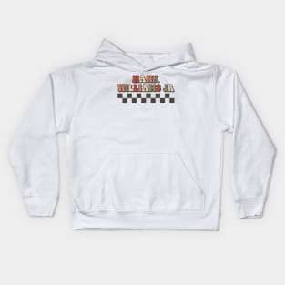 Hank Williams Jr Checkered Retro Groovy Style Kids Hoodie